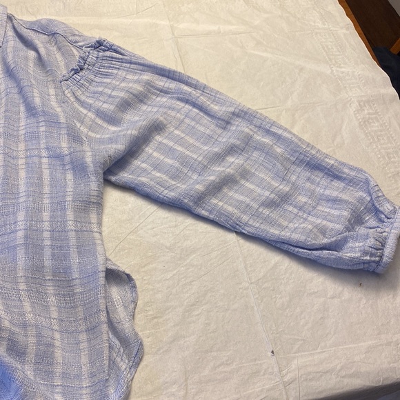 Free People Slouchy Sleeved Cotten Blend Button Down Oversized Shirt SZ S/P - Picture 14 of 16